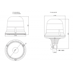 Maják Led profi FT-150 na tyč