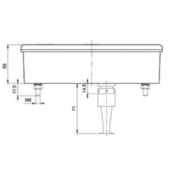 Pravé zadní světlo JOKON 830P s bajonetem (pro vozíky Agados, Vezeko)
