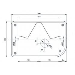 Pravé zadní světlo JOKON 830P s bajonetem (pro vozíky Agados, Vezeko)
