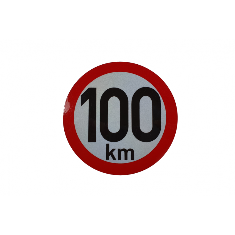 Reflexní samolepka 100 km/h (150 mm) – Omezení rychlosti dle vyhlášky