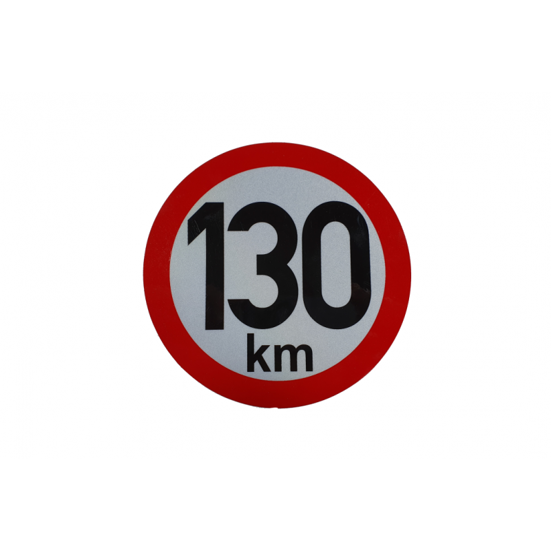 Reflexní samolepka 130 km/h (150 mm) – Omezení rychlosti dle vyhlášky