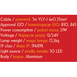 LED oranžový predátor profi W218 č.1469 SLIM