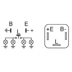 Přerušovač LED směrových světel 12V CF13 + trim