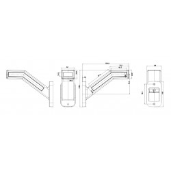 Poziční světlo LED W168.8DD č.1394L obrys+blinkr+stop