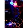 Světelná LED podložka POPPY s běžícím světlem na kabelu modrá/červená