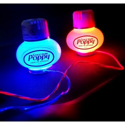 Světelná LED podložka POPPY s běžícím světlem na kabelu modrá/červená