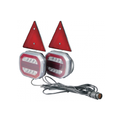 Sada zadních LED světel na magnet s 7,5m kabelem (12/24V, 7-pin, NEON)