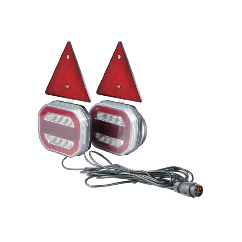 Sada zadních LED světel na magnet s 7,5m kabelem (12/24V, 7-pin, NEON)