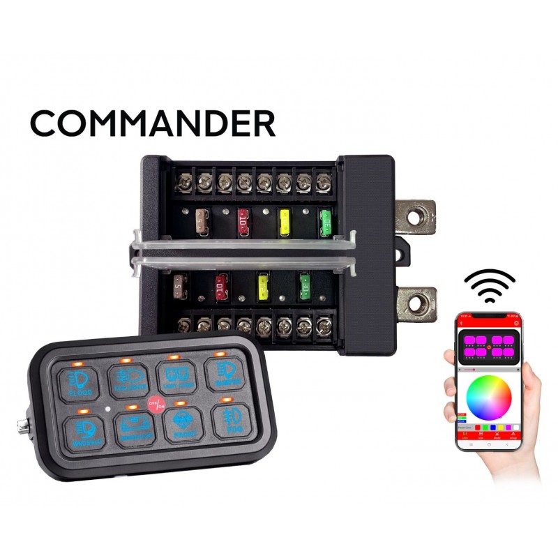 LEDSON Commander ovládací panel - 8 výstupů/bluetooth/mobilní aplikace/RGB GEN.2