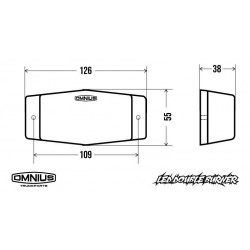 Double burner LED 24V červený Omnius pro nákladní vozy a kamiony