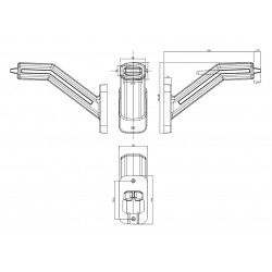Poziční světlo WAS LED W269.1.2 č.2070DD DARK + blinkr