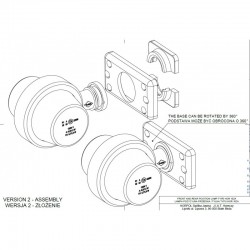 Poziční světlo LED DARK č.2622G  oranžová/červená 0,3m kabel