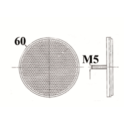 Odrazko kulaté 60mm červené zadní šroub