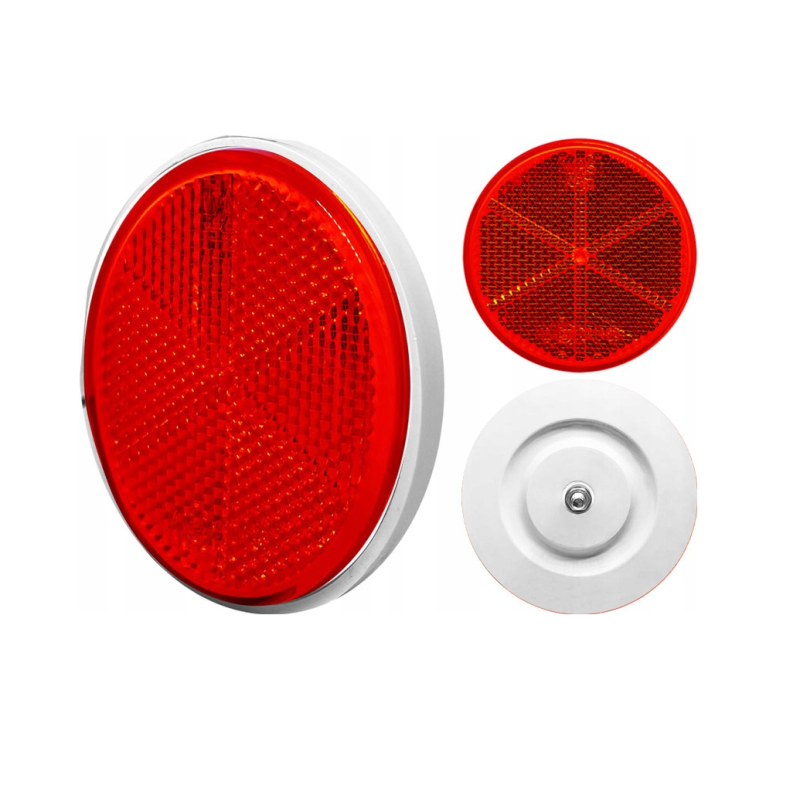 Odrazko kulaté 60mm červené zadní šroub