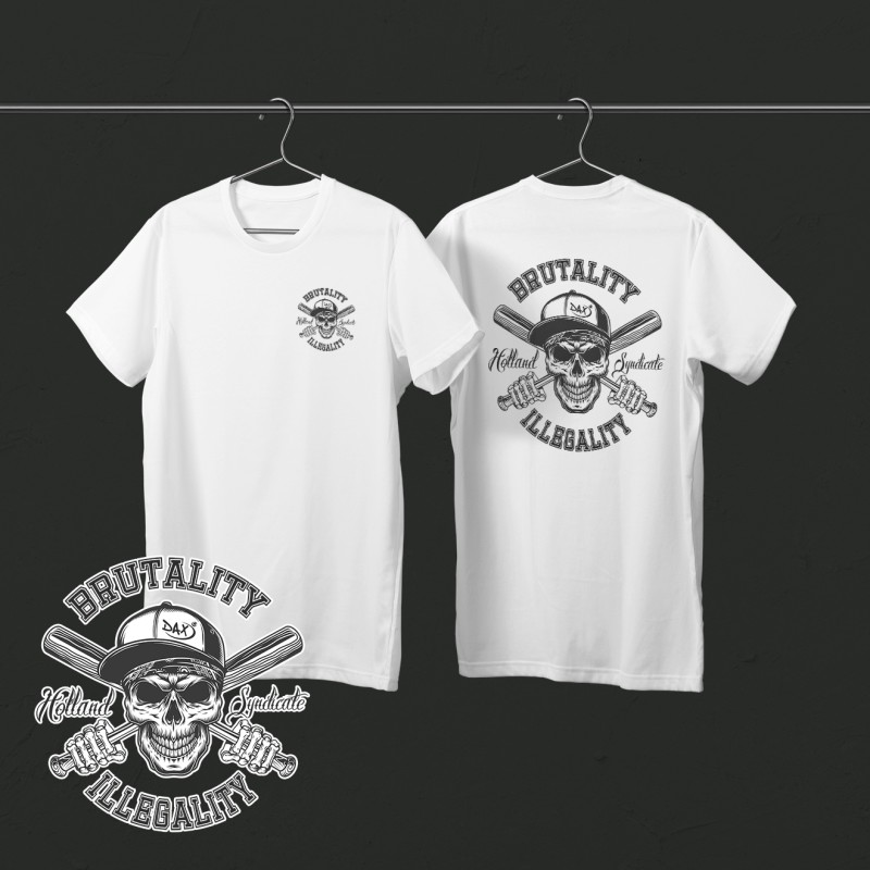 Originální pánské tričko Skull: Brutality & Illegality