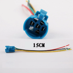 LED vodotěsný vypínač, 12-24V, 16mm, 3A, podsvícený + konektor