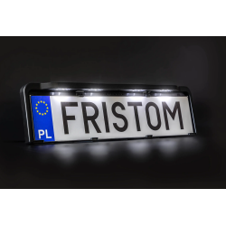 Černá podložka pod SPZ s LED osvětlením 12/24V (univerzální) FRISTOM FT-264