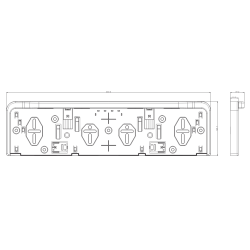 Černá podložka pod SPZ s LED osvětlením 12/24V (univerzální) FRISTOM FT-264