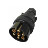Zástrčka 7-pin 12V ISO 1724 DUNAJ – mosazné kontakty, odolný plast