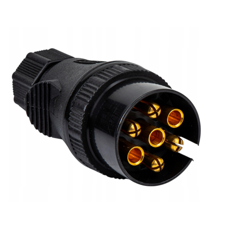 Zástrčka 7-pin 12V ISO 1724 DUNAJ – mosazné kontakty, odolný plast