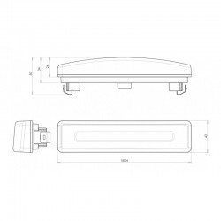 Poziční světlo LED DARK č.651G Scania R oranžové – kouřové obrysové světlo do clony