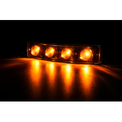 Poziční světlo LED DARK č.651G Scania R oranžové – kouřové obrysové světlo do clony