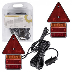 Koncová světla na vlek MD-2 LED na magnet + trojúhelník SET 12V