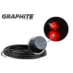 Červený LED modul pro obrysová světla DARK (70mm), 12/24V, kabel 5m