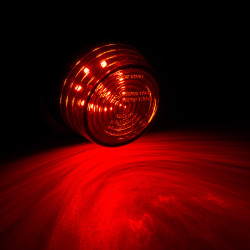 Červený LED modul pro obrysová světla DARK (70mm), 12/24V, kabel 5m