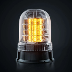 Strands BIG ENERGY XL: Výstražný LED maják oranžový, čiré sklo, 12-24V (ECE R10, R65)