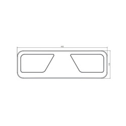 Fristom FT-700: Zadní LED světlo s trojúhelníkem a tykadlem (24V, CANBUS, AMP/Superseal)