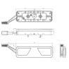 Fristom FT-700: Zadní LED světlo s trojúhelníkem a tykadlem (24V, CANBUS, AMP/Superseal)