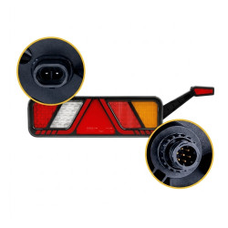 Fristom FT-700: Zadní LED světlo s trojúhelníkem a tykadlem (24V, CANBUS, AMP/Superseal)