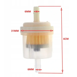 Benzínový palivový filtr 6mm s magnetem (moto, ATV, skútr)