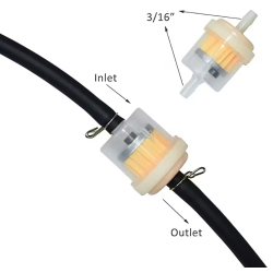 Benzínový palivový filtr 6mm s magnetem (moto, ATV, skútr)