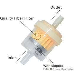 Benzínový palivový filtr 6mm s magnetem (moto, ATV, skútr)