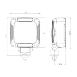 LED pracovní světlo WAŚ W302 (2580), rozptylové, 2100 lm, 12/24V