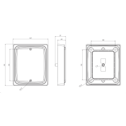 Montážní rámeček pro světla Fristom FT-323/324, LEDSON Breeze a Strands IZE LED – plastový