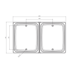 Montážní rámeček pro světla Fristom FT-323/324, LEDSON Breeze a Strands IZE LED – plastový