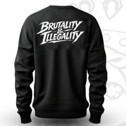 Mikina Brutality & Illegality – Kolekce DAX (Chalisko) s otvorem pro palec