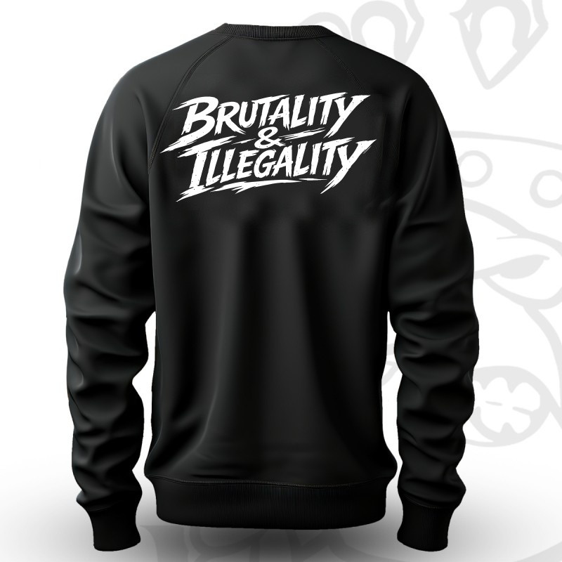 Mikina Brutality & Illegality – Kolekce DAX (Chalisko) s otvorem pro palec